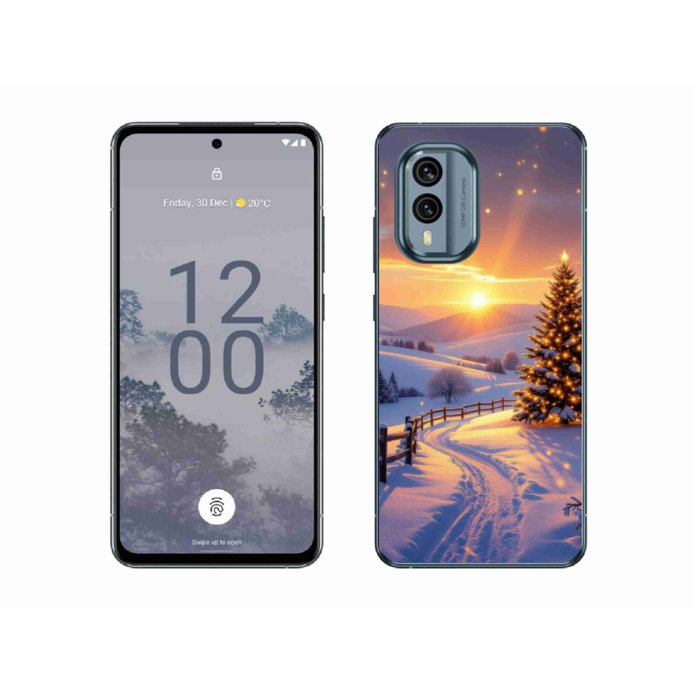 Gelový kryt mmCase na Nokia X30 5G - zimní krajina