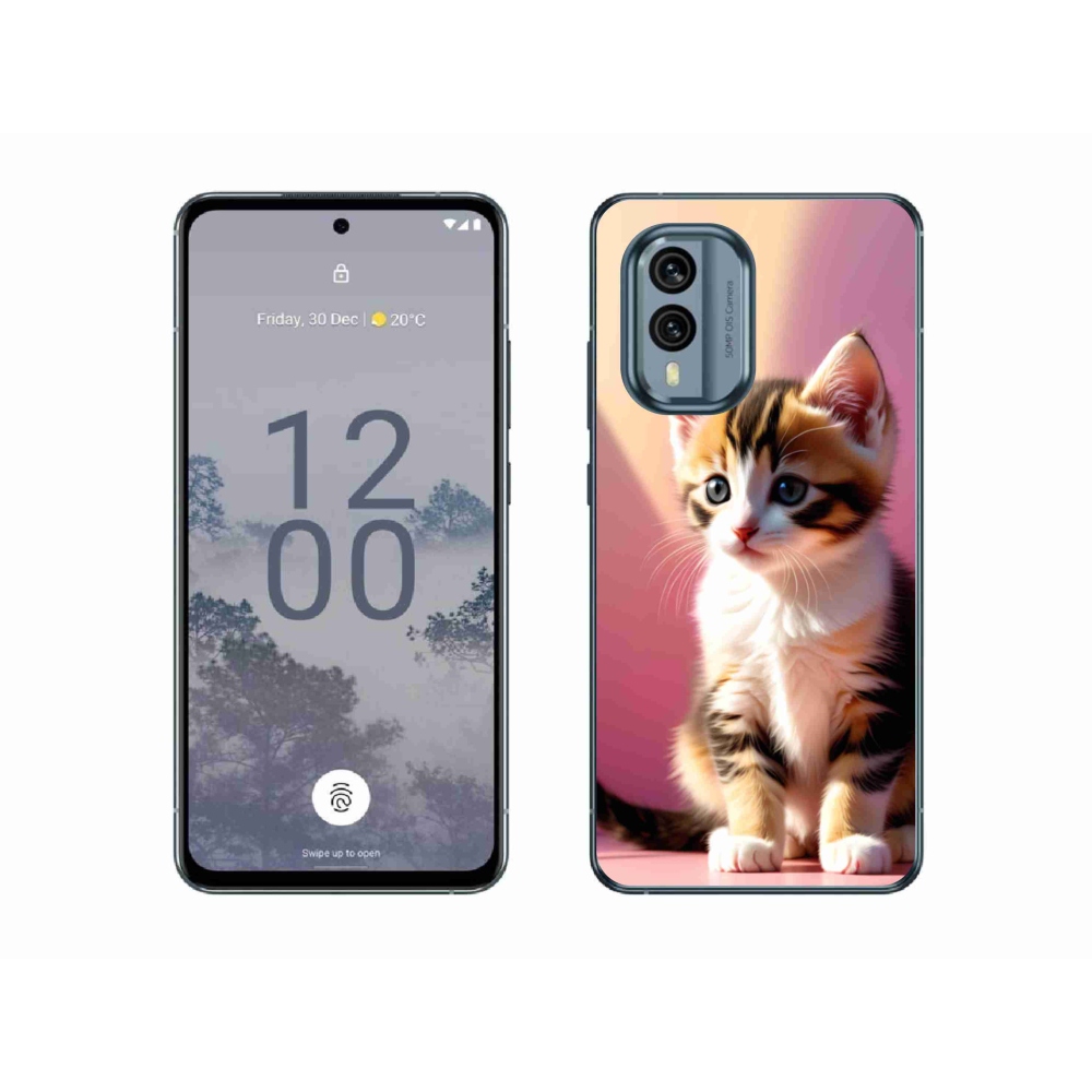 Gelový kryt mmCase na Nokia X30 5G - zvědavé kotě 2