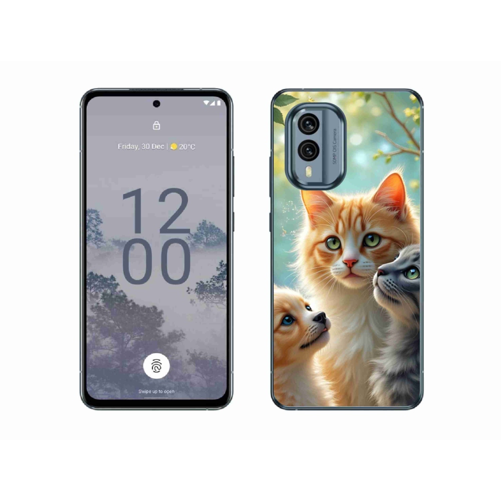 Gelový kryt mmCase na Nokia X30 5G - zvířecí přátelství 2