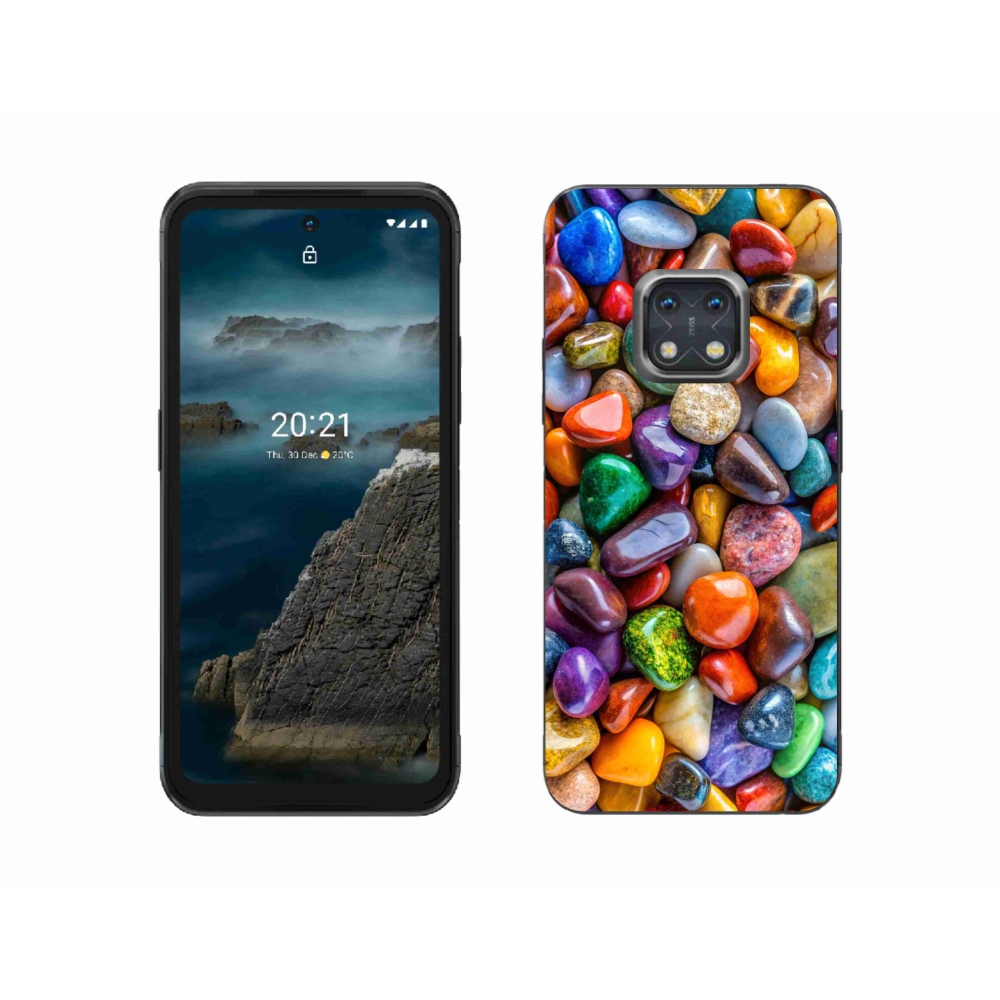 Gelový kryt mmCase na Nokia XR20 - barevné kamínky