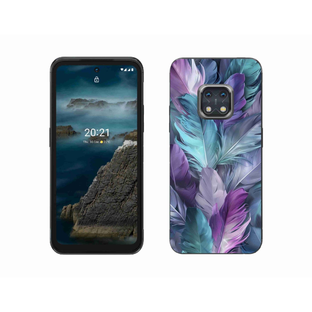 Gelový kryt mmCase na Nokia XR20 - barevné peří 2