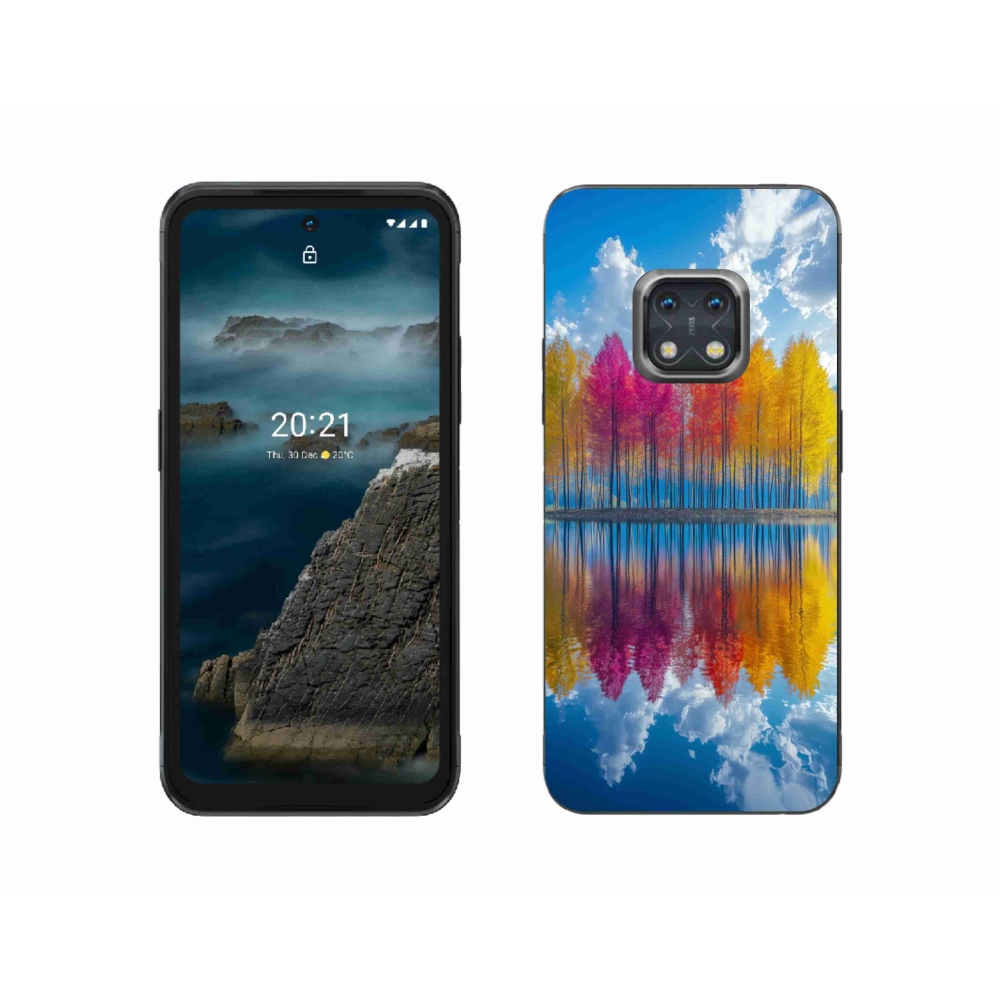 Gelový kryt mmCase na Nokia XR20 - barevné stromy