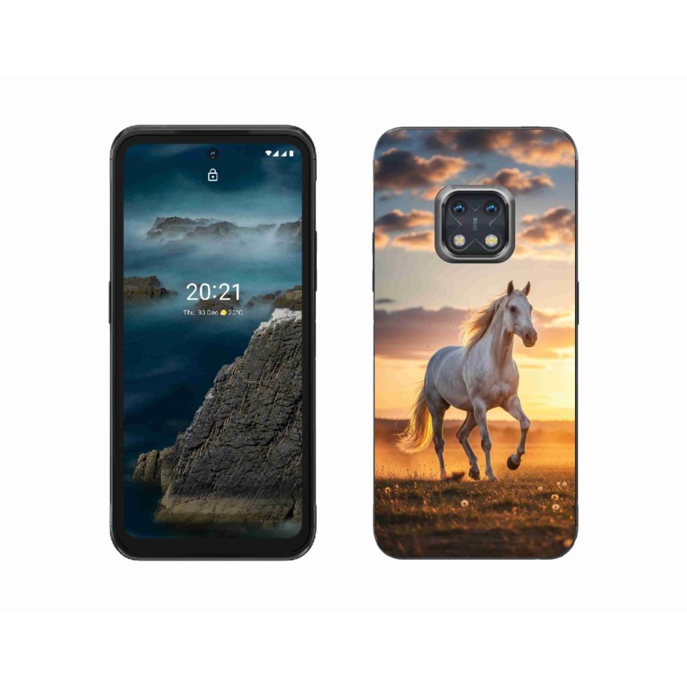 Gelový kryt mmCase na Nokia XR20 - běžící bílý kůň 2