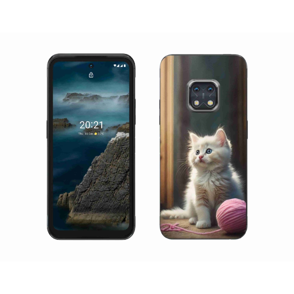 Gelový kryt mmCase na Nokia XR20 - bílé kotě 2