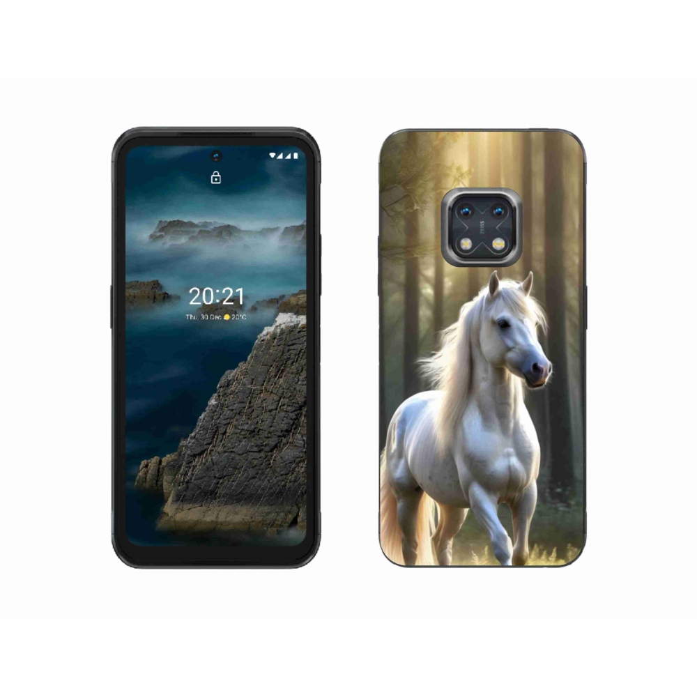 Gelový kryt mmCase na Nokia XR20 - bílý kůň 3