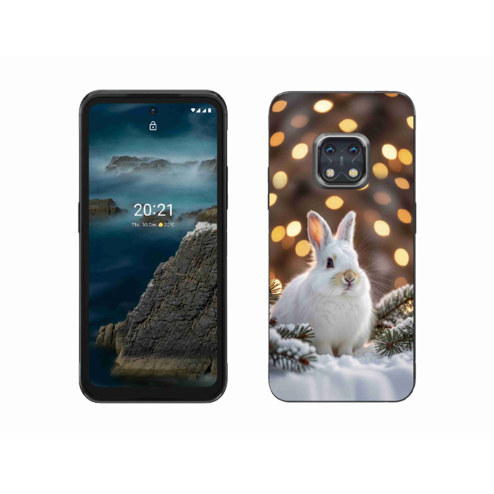 Gelový kryt mmCase na Nokia XR20 - bílý zajíc