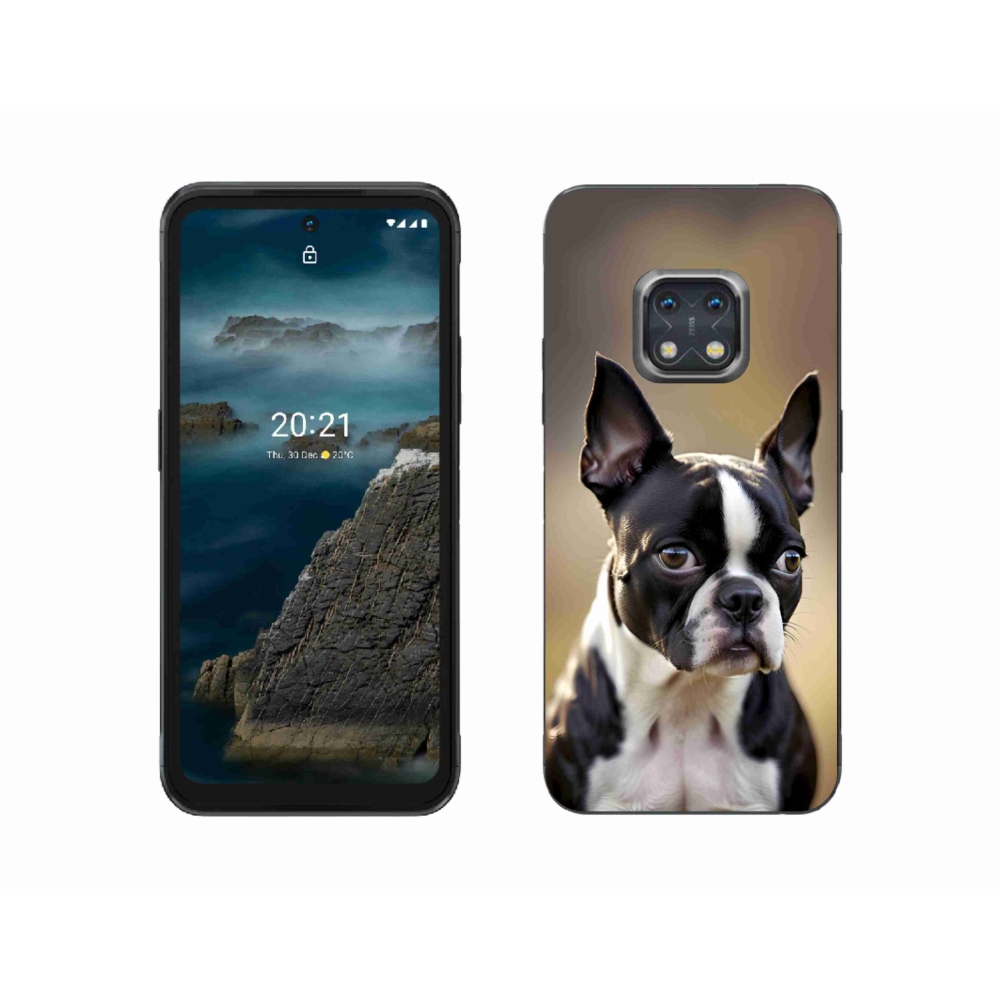 Gelový kryt mmCase na Nokia XR20 - bostonský teriér