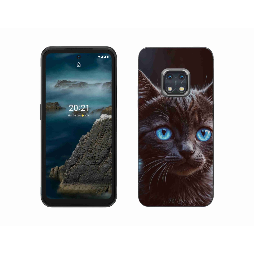 Gelový kryt mmCase na Nokia XR20 - černé kotě 2