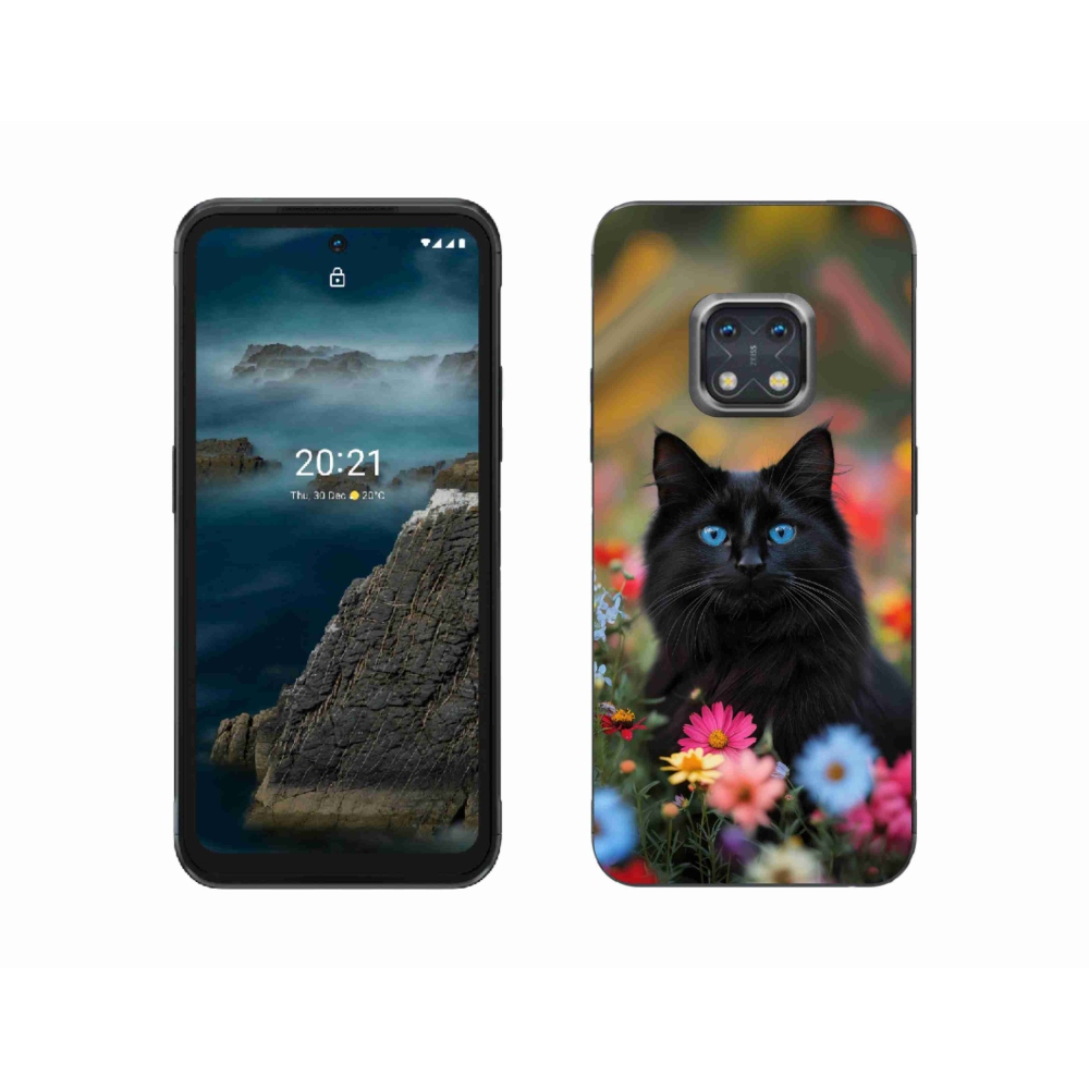 Gelový kryt mmCase na Nokia XR20 - černé kotě 4