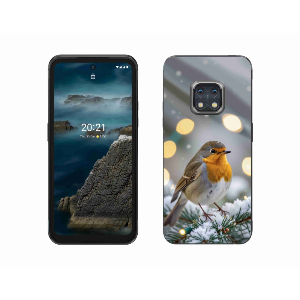 Gelový kryt mmCase na Nokia XR20 - červenka v zimě
