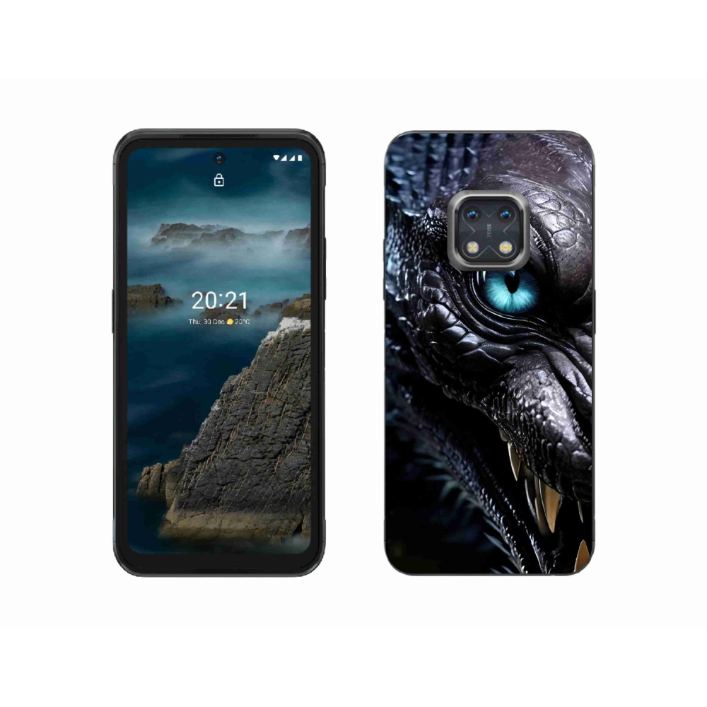 Gelový kryt mmCase na Nokia XR20 - dračí pohled