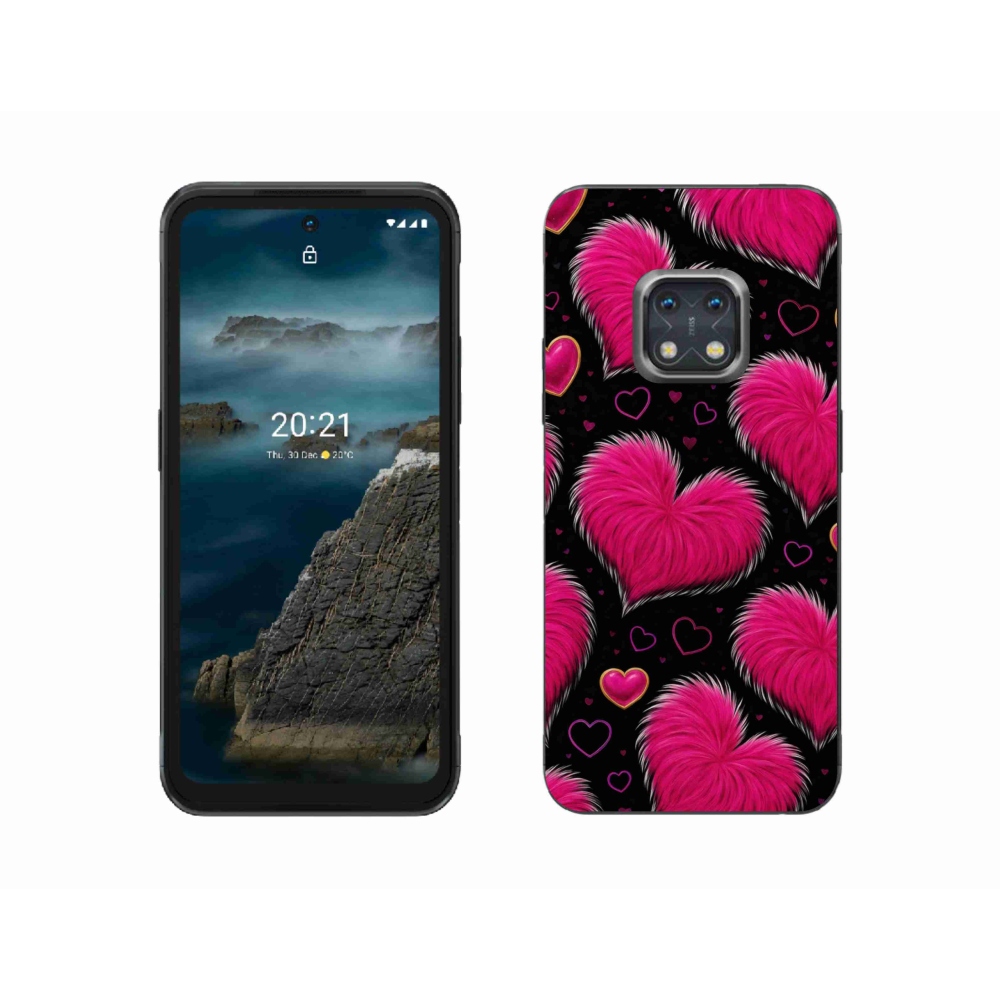 Gelový kryt mmCase na Nokia XR20 - hebká srdce