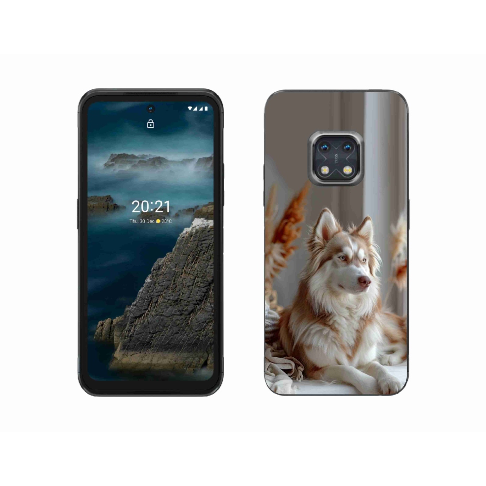Gelový kryt mmCase na Nokia XR20 - klidný sibiřský husky