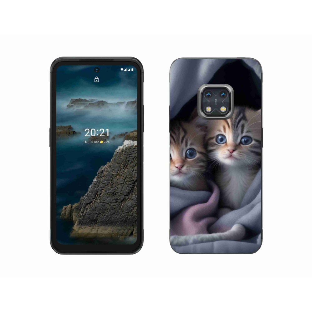 Gelový kryt mmCase na Nokia XR20 - kočičí duo 2