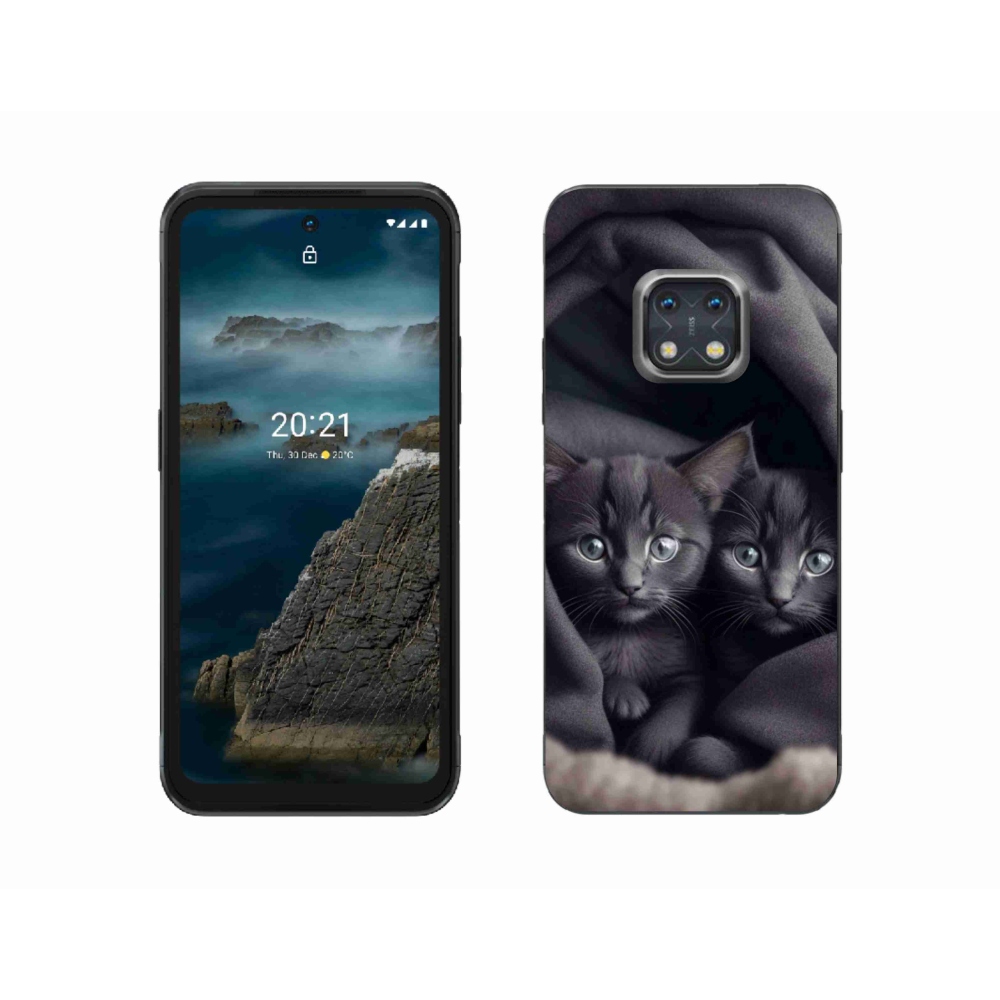 Gelový kryt mmCase na Nokia XR20 - kočičí duo