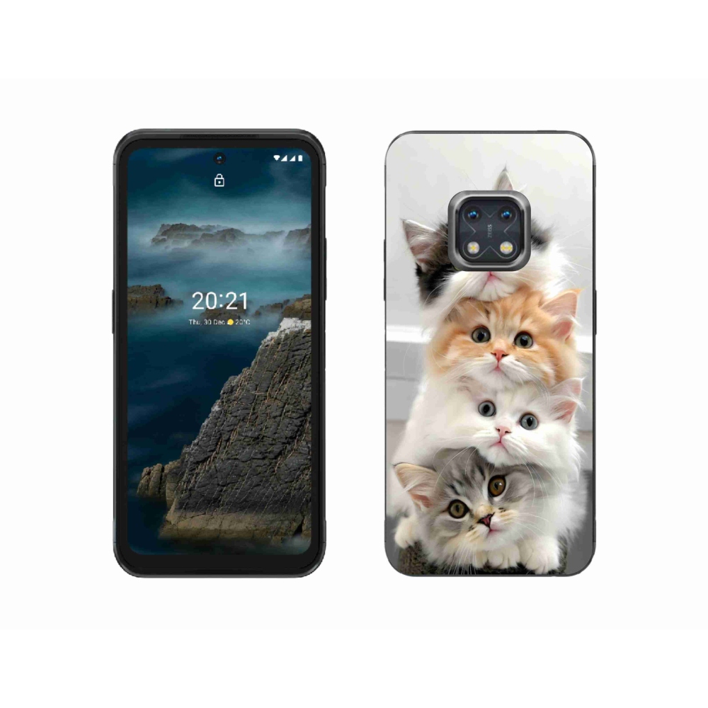 Gelový kryt mmCase na Nokia XR20 - kočičí parta