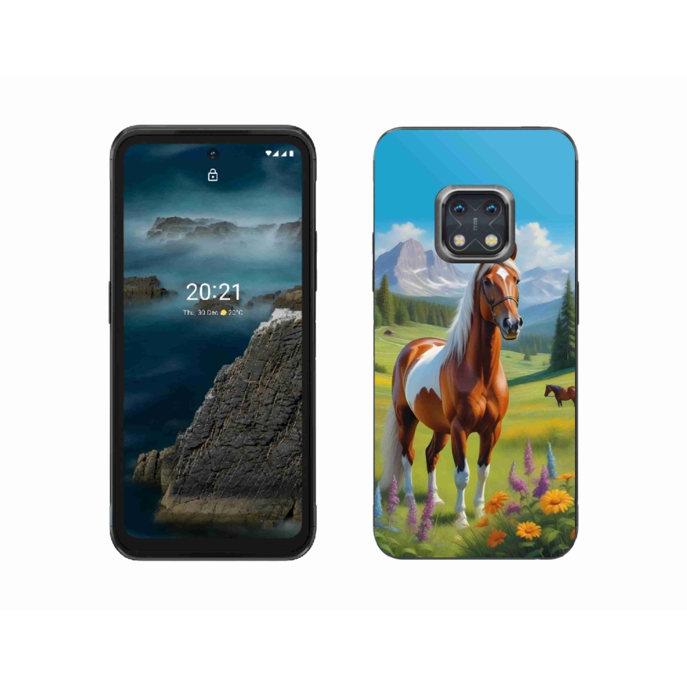 Gelový kryt mmCase na Nokia XR20 - kůň na louce