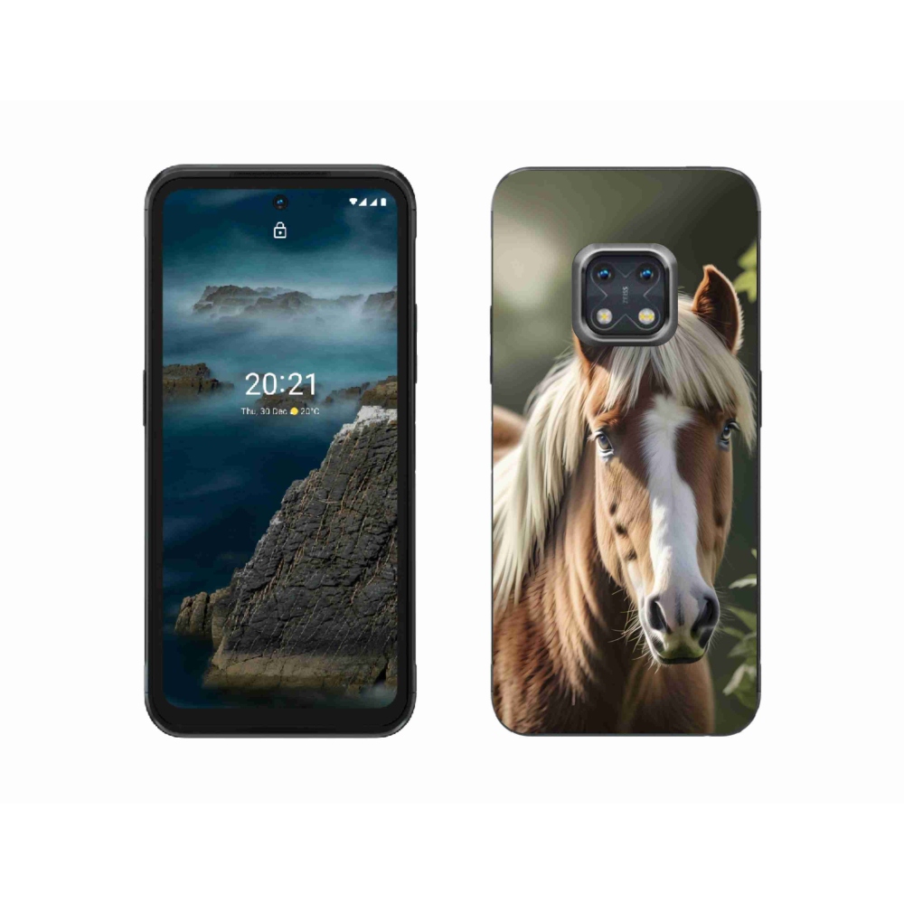 Gelový kryt mmCase na Nokia XR20 - kůň se světlou hřívou