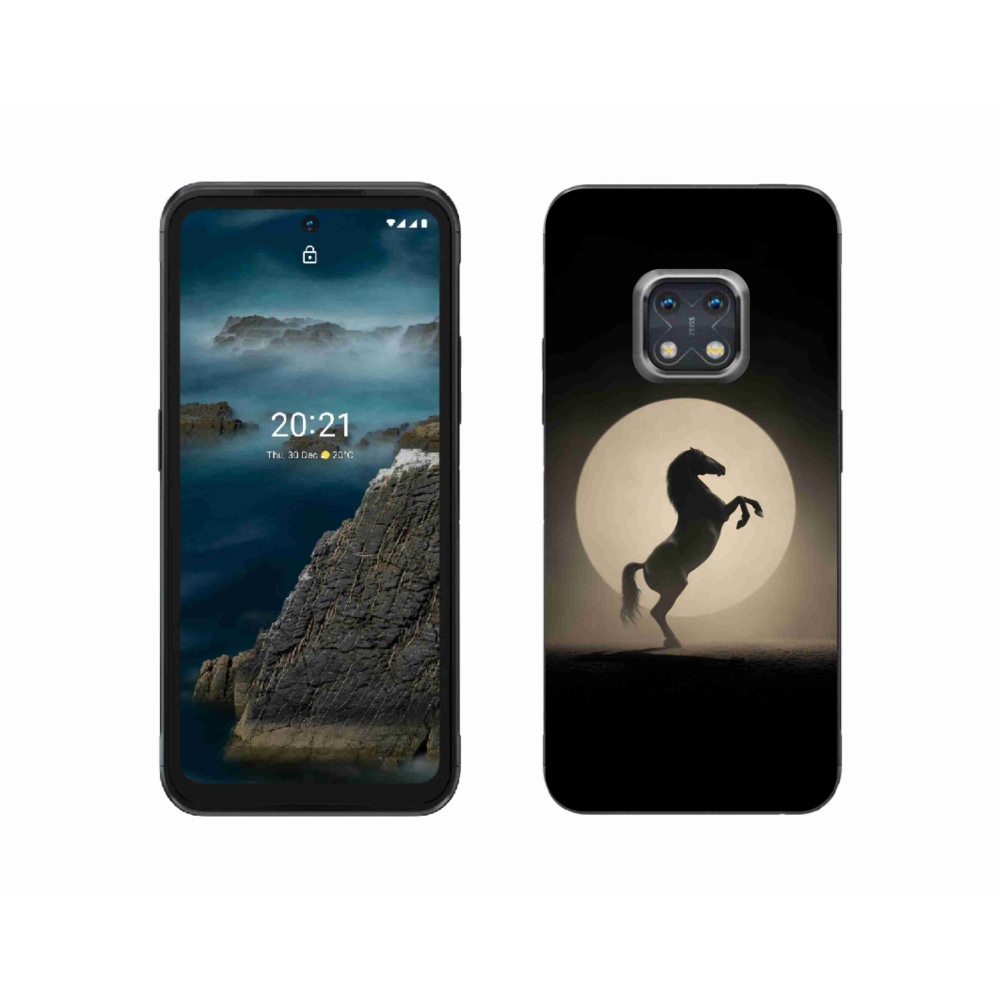 Gelový kryt mmCase na Nokia XR20 - kůň v siluetě
