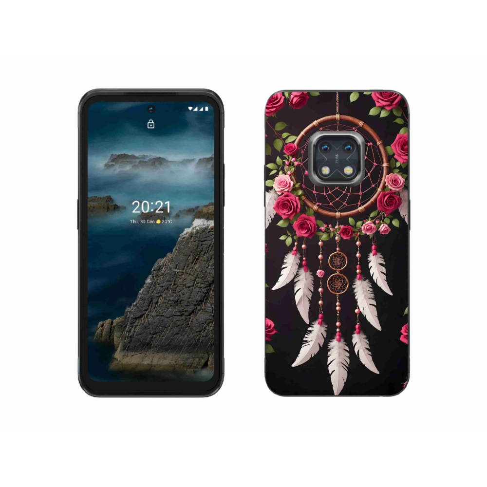 Gelový kryt mmCase na Nokia XR20 - lapač snů s růžemi