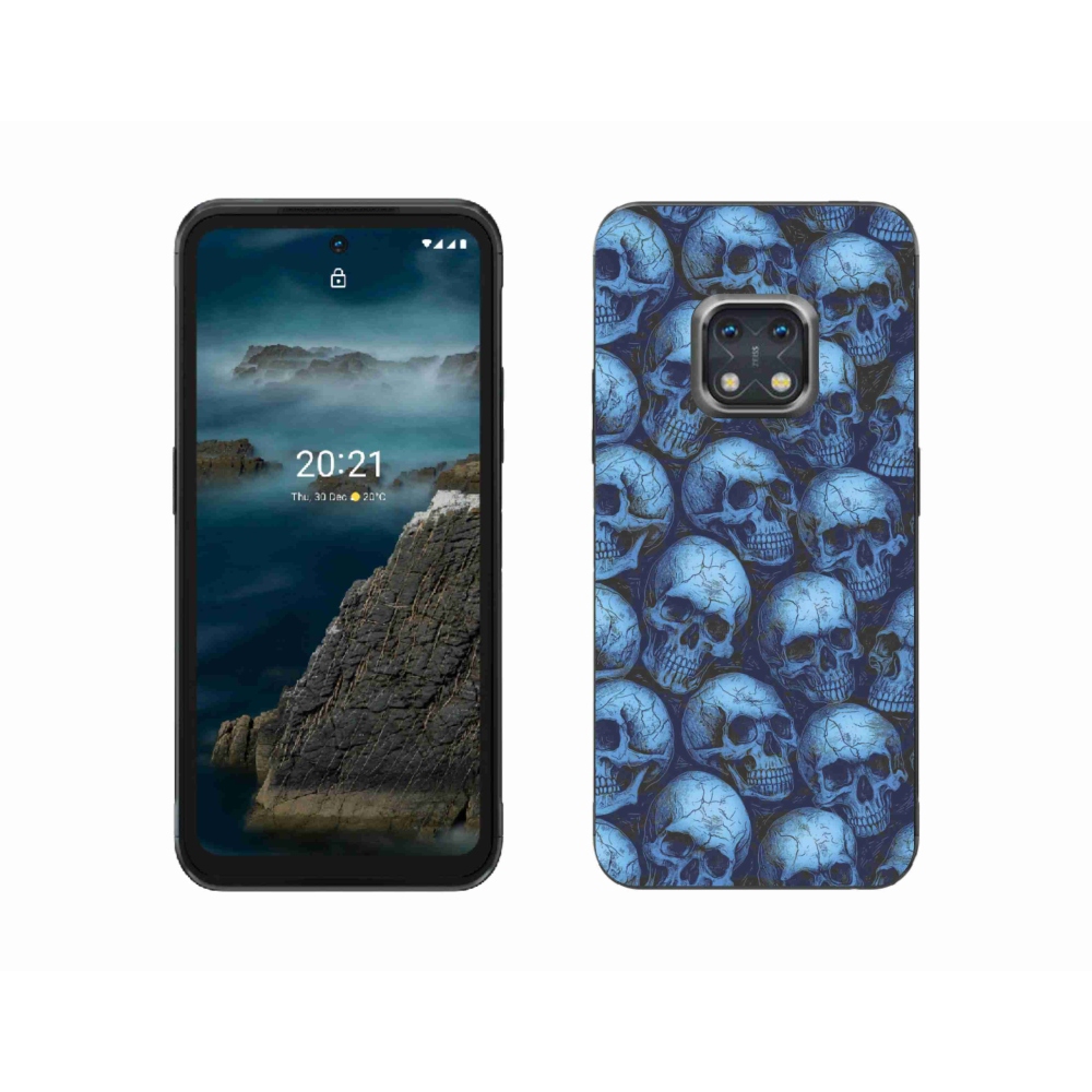 Gelový kryt mmCase na Nokia XR20 - lebky