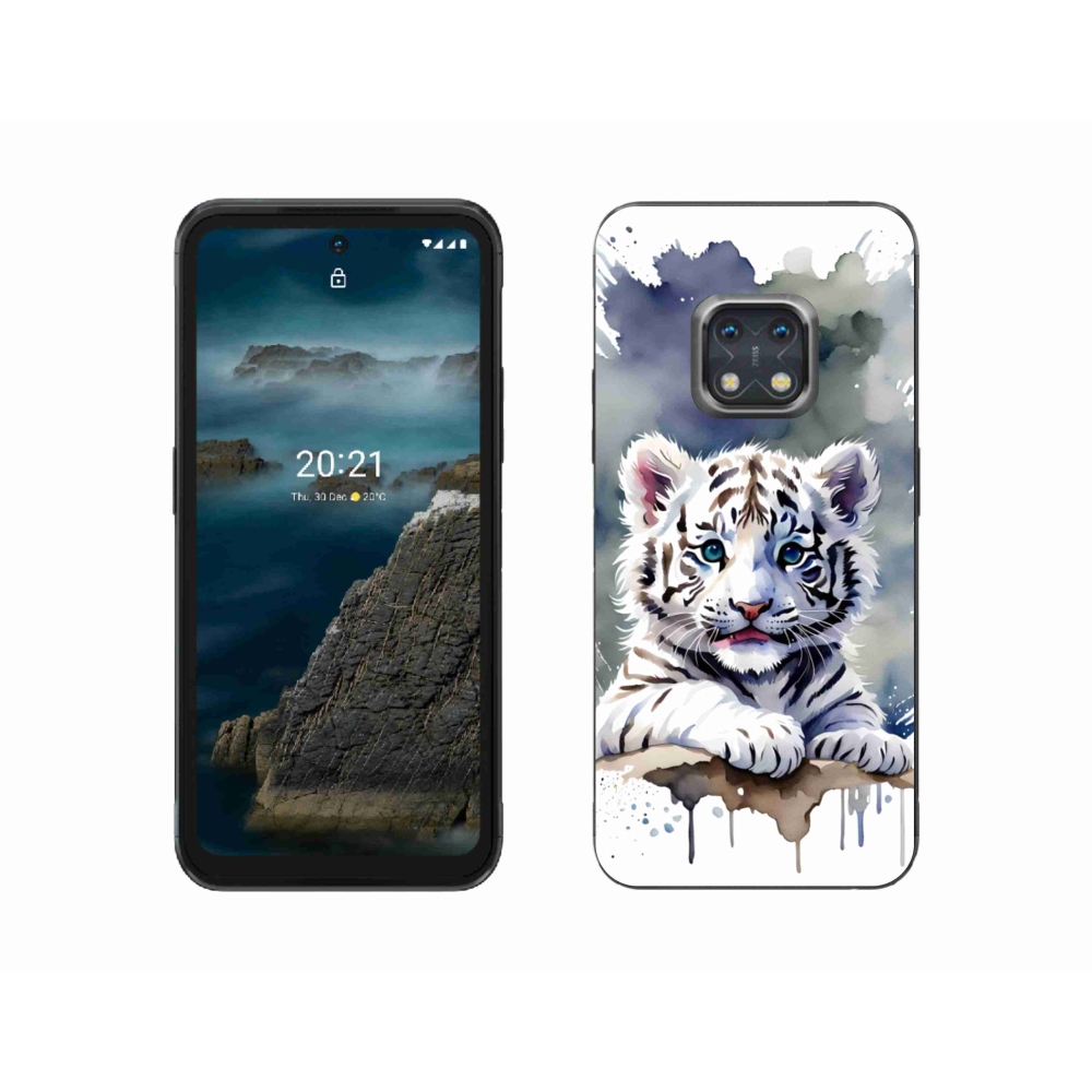 Gelový kryt mmCase na Nokia XR20 - mládě bílého tygra