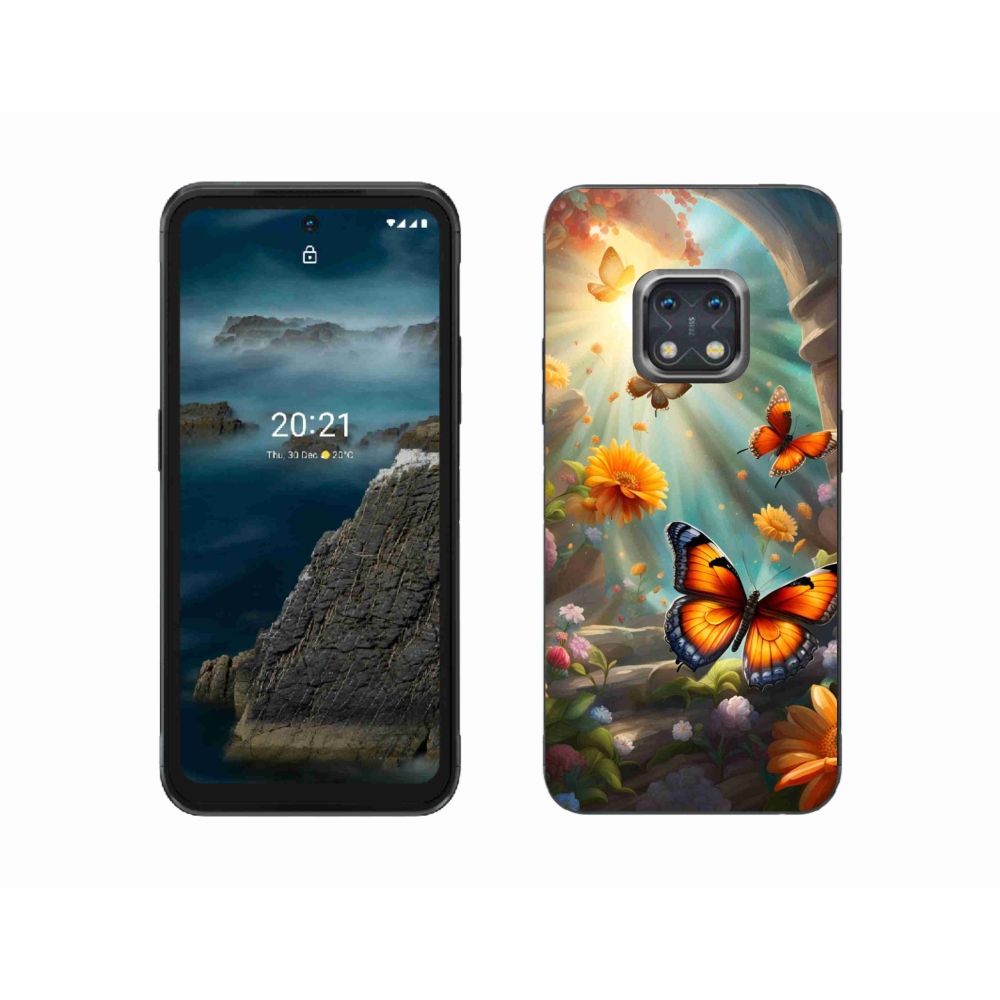 Gelový kryt mmCase na Nokia XR20 - motýlí zahrada 2