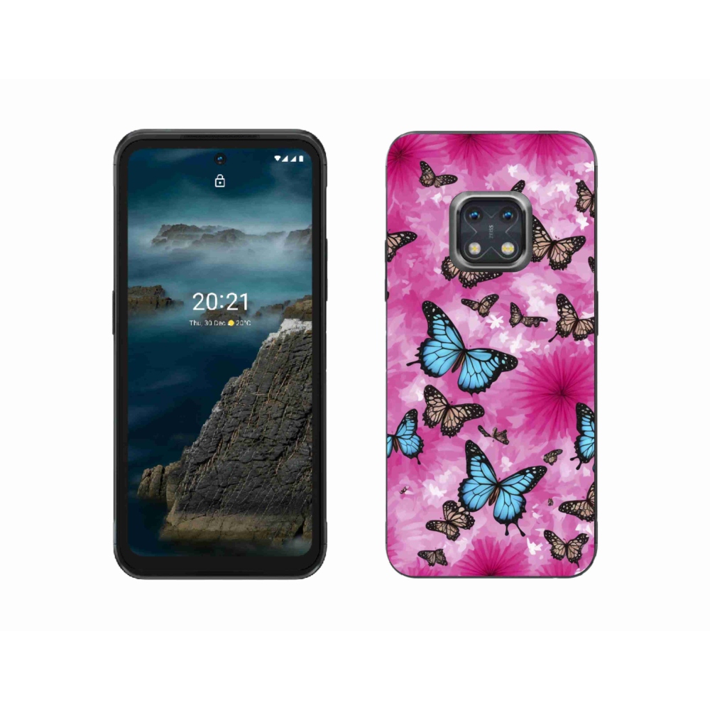 Gelový kryt mmCase na Nokia XR20 - motýlí zahrada