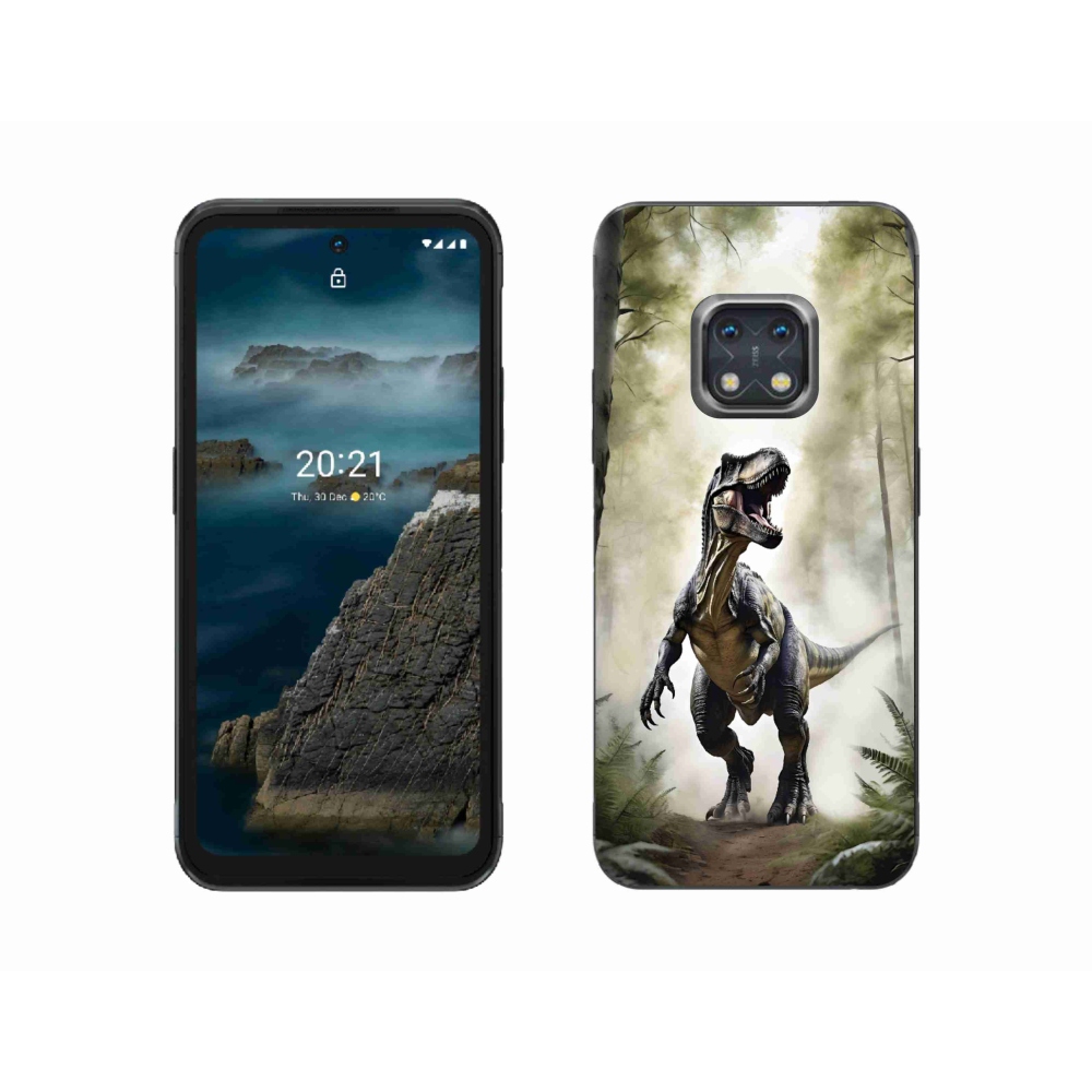 Gelový kryt mmCase na Nokia XR20 - naštvaný T-Rex