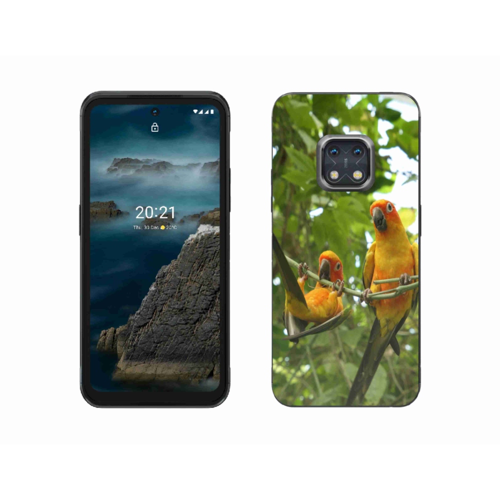 Gelový kryt mmCase na Nokia XR20 - papoušci aratingy
