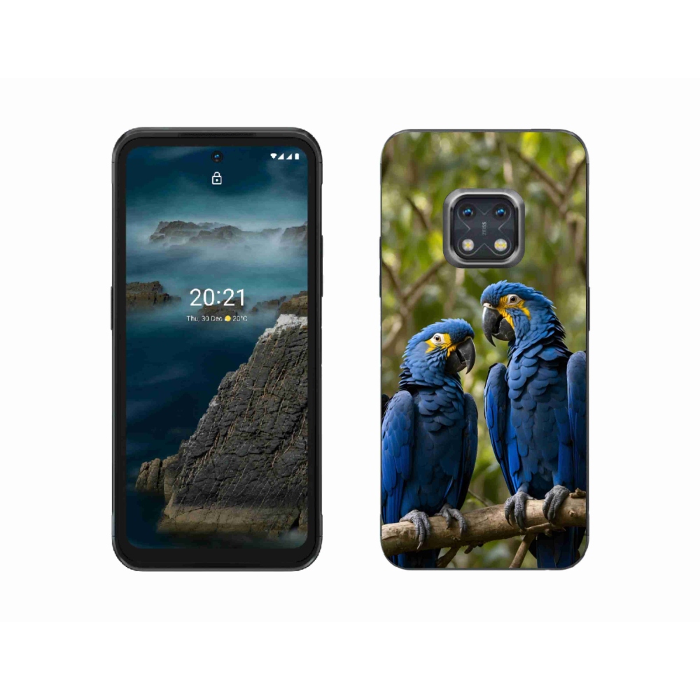 Gelový kryt mmCase na Nokia XR20 - papouščí duo