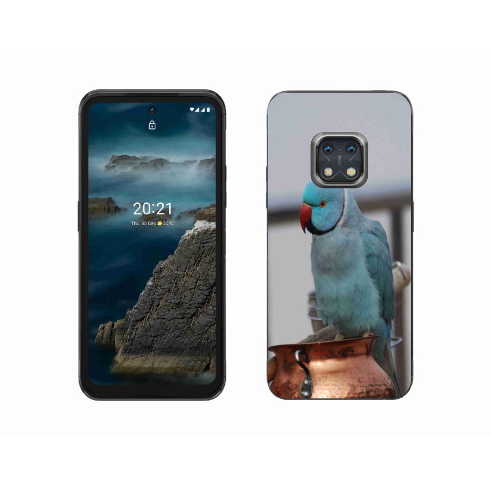 Gelový kryt mmCase na Nokia XR20 - papoušek alexandr modrý