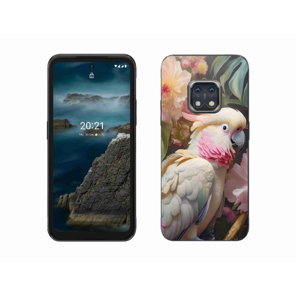 Gelový kryt mmCase na Nokia XR20 - papoušek kakadu růžový 2