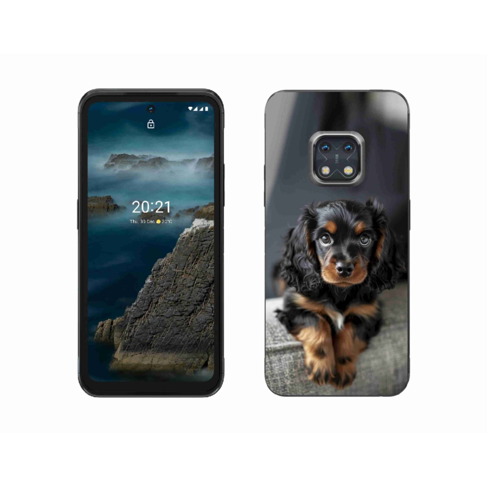 Gelový kryt mmCase na Nokia XR20 - roztomilý dlouhosrstý jezevčík