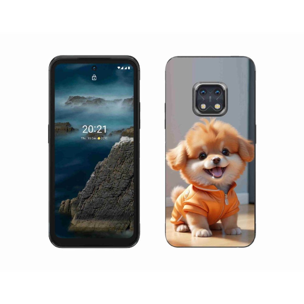 Gelový kryt mmCase na Nokia XR20 - roztomilý pomeranian v mikině