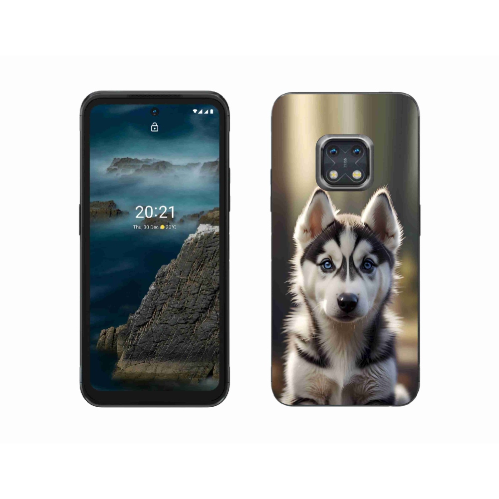 Gelový kryt mmCase na Nokia XR20 - roztomilý sibiřský husky