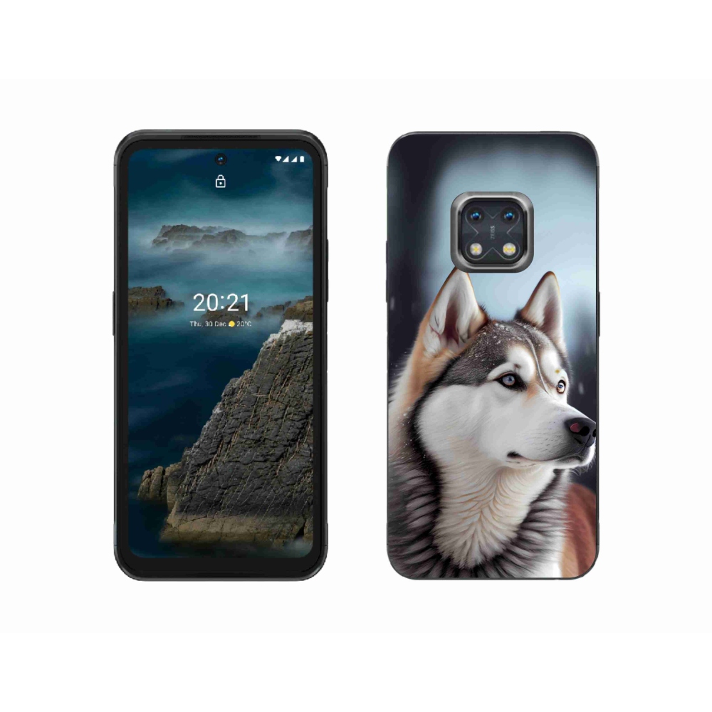 Gelový kryt mmCase na Nokia XR20 - sibiřský husky