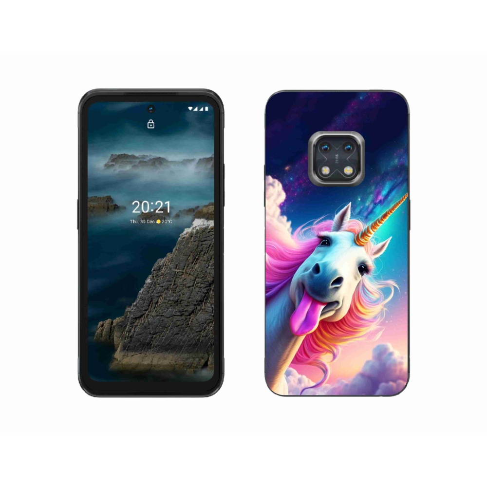 Gelový kryt mmCase na Nokia XR20 - šílený jednorožec