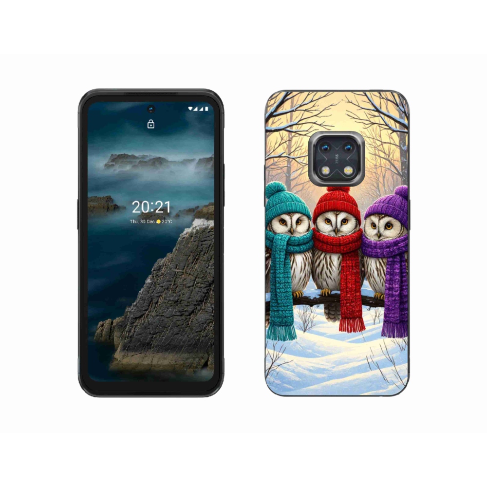 Gelový kryt mmCase na Nokia XR20 - soví přátelé