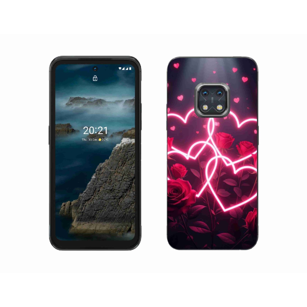 Gelový kryt mmCase na Nokia XR20 - srdce lásky