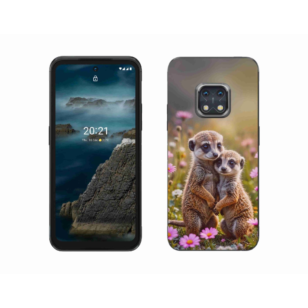 Gelový kryt mmCase na Nokia XR20 - surikatí duo