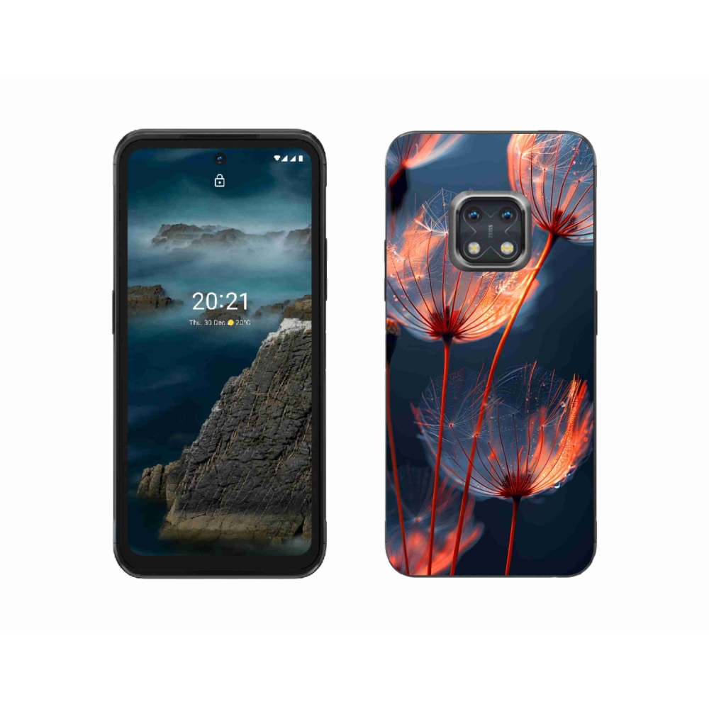 Gelový kryt mmCase na Nokia XR20 - světélkující chmýří