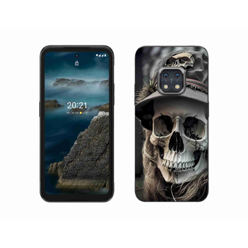 Gelový kryt mmCase na Nokia XR20 - temná lebka