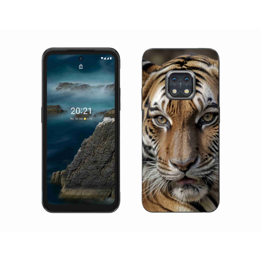 Gelový kryt mmCase na Nokia XR20 - tygří pohled