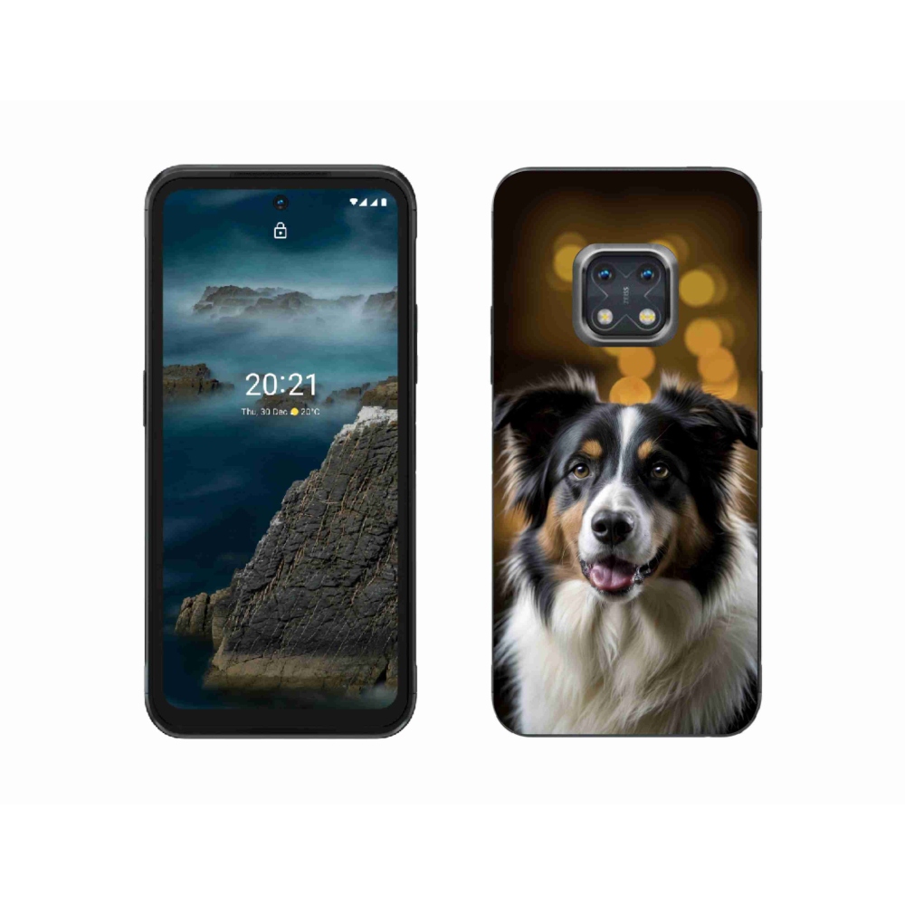 Gelový kryt mmCase na Nokia XR20 - usměvavý australský ovčák