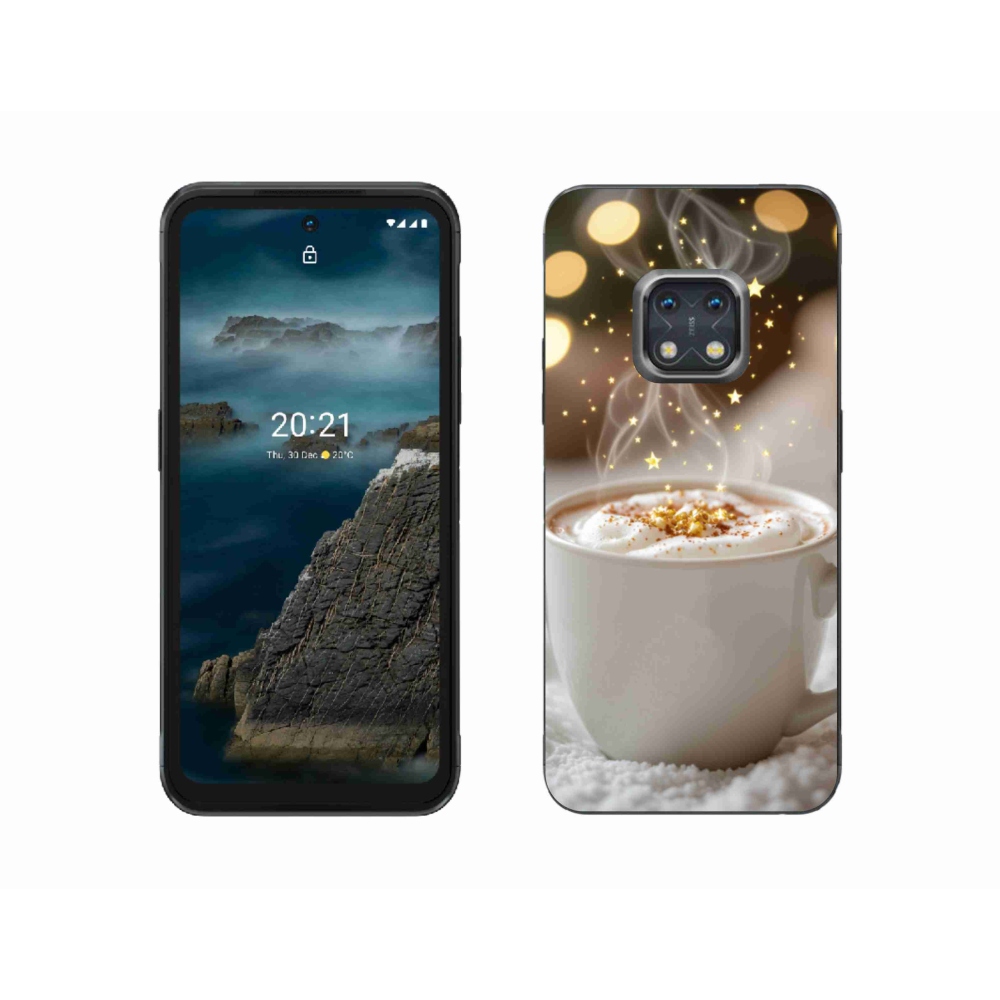 Gelový kryt mmCase na Nokia XR20 - vánoční horký nápoj