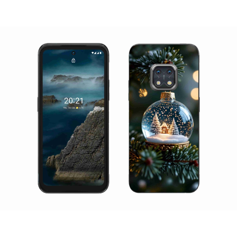 Gelový kryt mmCase na Nokia XR20 - vánoční koule 2