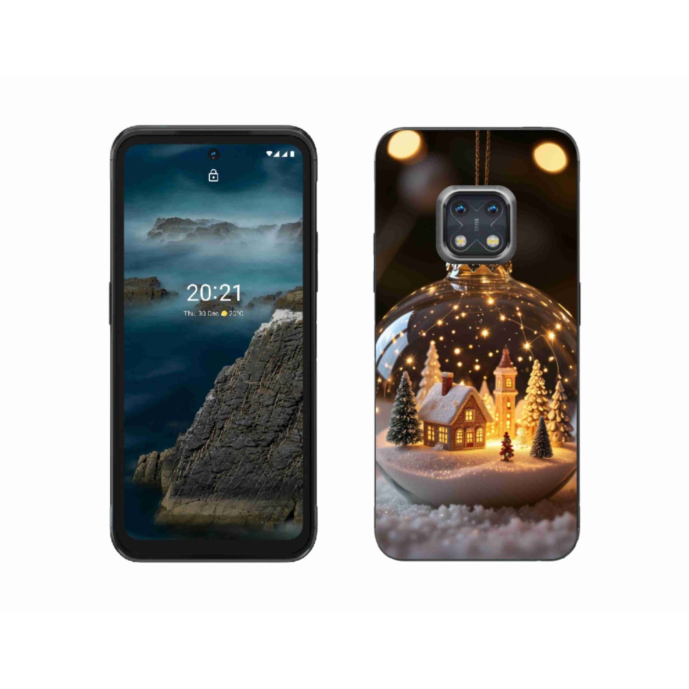 Gelový kryt mmCase na Nokia XR20 - vánoční koule 3