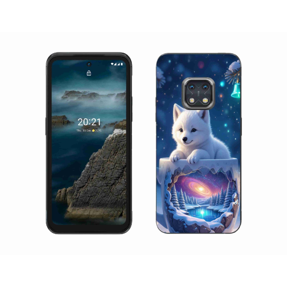Gelový kryt mmCase na Nokia XR20 - vánoční štěně