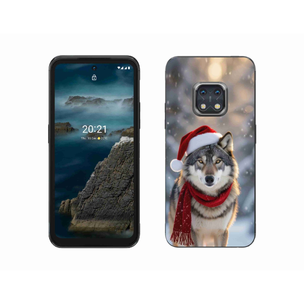 Gelový kryt mmCase na Nokia XR20 - vánoční vlk